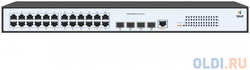 SNR Управляемый гигабитный POE коммутатор уровня 2, 24 порта 10/100/1000Base-T с поддержкой PoE, 4 порта 100/1000BASE-X (SFP), бюджет POE 370W