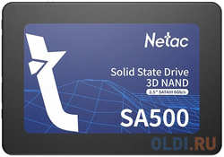 Netac SSD SA500 960GB 2.5 SATAIII 3D NAND, R/W up to 530/475MB/s, TBW 480TB, 3y wty