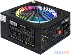 Блок питания 800W ExeGate EVO800-LT (ATX, APFC, SC, 12cm RGB fan, 24pin, (4+4)pin, PCI-E, 5xSATA, 3xIDE, FDD, black, кабель 220V с защитой от выдергив (EX289069RUS-S)