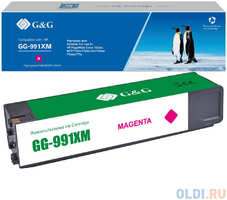 Cartridge G&G 991X дляHP PageWide Managed, (16 000стр.), пурпурный (замена M0K25XC,M0J98AE)