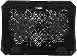 Бюрократ Подставка для ноутбука Buro BU-LCP150-B212 15″335x265x22мм 74.35дБ 1xUSB 2x 140ммFAN 480г металлическая сетка/пластик