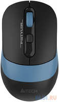 Мышь A4Tech Fstyler FG10CS Air черный / синий оптическая (2000dpi) silent беспроводная USB для ноутбука (4but) (FG10CS AIR ASH BLUE)