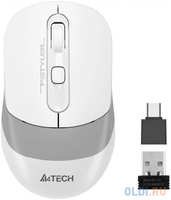 Мышь A4Tech Fstyler FG10CS Air белый / серый оптическая (2000dpi) silent беспроводная USB для ноутбука (4but)