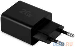 Сетевое зар./устр. Digma DGW2D 20W 3A+1A (PD+QC) USB-C/USB-A универсальное (DGW2D0F110BK)