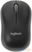 Мышь Logitech M186 черный / серый оптическая (1000dpi) беспроводная USB2.0 для ноутбука (2but) (910-004131)