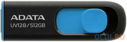 ADATA 512GB USB 3.2 Gen1 AUV128-512G-RBE /, Performance (Max.): Up to 100MB/s read