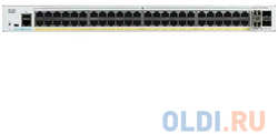 Cisco Catalyst 1000 48x 10/100/1000 RJ-45 ports PoE+, 4x 10Gb SFP+ uplinks, PoE+ 370W, C1000-48P-4X-L