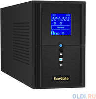 ИБП (инвертор, синус, для котла) ExeGate SineTower SZ-1000.LCD.AVR.2SH.1C13.USB <1000VA / 800W, чистая синусоида, LCD дисплей, AVR, 2*Schuko+1*C13, U (EX295987RUS)