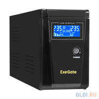 ИБП (инвертор, синус, для котла) ExeGate SineTower SZ-600.LCD.AVR.1SH <600VA/360W, чистый синусоида, LCD дисплей, AVR, 1*Schuko, линейно-интерактив