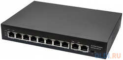 NST PoE коммутатор Fast Ethernet на 10 RJ45 портов. Порты: 8 x FE (10/100 Base-T) с поддержкой PoE (IEEE 802.3af/at), 2 x GE (10/100/1000 Base-T). Соответ