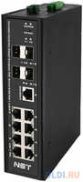 NST Промышленный управляемый (L2+) HiPoE коммутатор Gigabit Ethernet на 8GE PoE + 4 GE SFP порта с функцией мониторинга температуры /  влажности /  напряжения (NS-SW-8G4G-PL/IM)