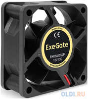 Вентилятор 12В DC ExeGate EX06025S2P (60x60x25 мм, Sleeve bearing (подшипник скольжения), 2pin, 3500RPM, 24dBA) (EX295227RUS)