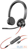 Plantronics Гарнитура проводная/ Blackwire 3325, BW3325-M, MICROSOFT TEAMS CERTIFIED, USB-A, STEREO USB & 3.5MM HEADSET