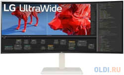 Монитор LG 38″ UltraWide 38WR85QC-W IPS LED 21:9 HDMI матовая 1000:1 400cd 178гр/178гр 3840x1600 DP USB 8.32кг