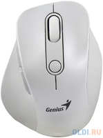 Wireless mouse Genius Ergo 9000S Pro, BT 5.0  /  2.4 GHz, RGB LED, 800  /  1200  /  1600  /  2400 DPI, buttons: 6, color: pearl white (31030039400)