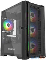 Powercase ByteFlow Micro , Tempered Glass, 4х 120mm ARGB fans, ARGB HUB, mATX (CAMBFB-A4)