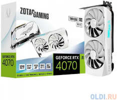 Видеокарта Zotac RTX4070 TWIN EDGE OC WHITE ED 12GB GDDR6X 192bit 3xDP HDMI 2FAN Medium Pack (ZT-D40700Q-10M)