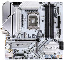 Материнская плата Colorful BATTLE-AX B760M-WHITE WIFI V20 B760 LGA1700 4xDDR4 1xPCIEx16 1xPCIEx4 3xM.2 2xTypeC 5xUSB3.2Gen1 6xUSB2.0 4xSATA3.0 2.5G DP