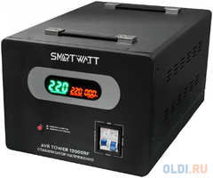 Стабилизатор напряжения Smartwatt AVR Tower 12000RF 12000ВА черный