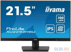 Монитор Iiyama 21.5″ ProLite XU2293HSU-B6 IPS LED 16:9 HDMI M/M матовая 1000:1 250cd 178гр/178гр 1920x1080 100Hz DP FHD USB 2.6кг