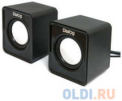 Колонки Dialog Colibri AC-02UP - 2.0, 6W RMS, черные, питание от USB