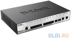Коммутатор D-Link DGS-1210-12TS/ME/B1A Управляемый коммутатор 2 уровня с 10 портами 1000Base-X SFP и 2 портами 10/100/1000Base-T