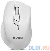 Беспроводная мышь SVEN RX-325 Wireless белая, 4 клавиши, эргономичная форма, блистер (SV-03200325WW)