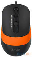 Мышь проводная A4TECH Fstyler FM10 чёрный оранжевый USB (FM10 ORANGE)