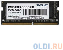 Оперативная память для ноутбука Patriot Signature Line SO-DIMM 4Gb DDR4 2666 MHz PSD44G266681S