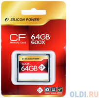 Карта памяти Compact Flash Card 64Gb Silicon Power 600x SP064GBCFC600V10