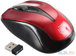 Мышь беспроводная Oklick 675MW чёрный красный USB + радиоканал (1025919)
