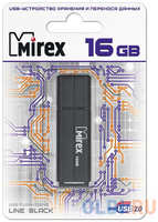 Флеш накопитель 16GB Mirex Line, USB 2.0, Черный (13600-FMULBK16)