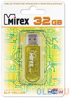 Флеш накопитель 32GB Mirex Elf, USB 2.0, Желтый (13600-FMUYEL32)