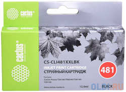 Картридж струйный Cactus CS-CLI481XXLBK (12мл) для Canon Pixma TR7540/TR8540/TS6140/TS8140