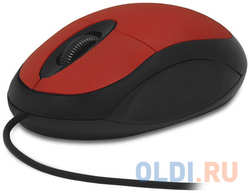 Мышь проводная CBR CM 102 красный чёрный USB (CM102)