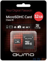 Карта памяти Micro SDHC 32Gb class 10 QUMO QM32(G)MICSDHC10 + SD adapter (QM32MICSDHC10)