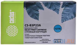 Картридж струйный Cactus №727 CS-B3P23A фото черный (130мл) для HP DJ T920 / T1500