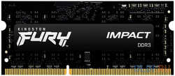 Оперативная память для ноутбука Kingston FURY Impact SO-DIMM 8Gb DDR3L 1866 MHz KF318LS11IB / 8 (FURY Impact)