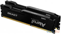 Оперативная память для компьютера Kingston FURY Beast Black DIMM 16Gb DDR3 1600 MHz KF316C10BBK2 / 16 (FURY Beast Black)