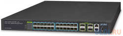 Planet Layer 3 24-Port 10G SFP+ + 4-Port 40G / 100G QSFP28 Managed Switch with optional Redundant Power (XGS-6350-24X4C)