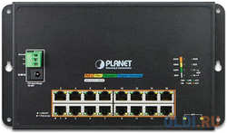 PLANET WGS-4215-16P2S IP40, IPv6/IPv4, 16-Port 1000T 802.3at PoE + 2-Port 100/1000X SFP Wall-mount Managed Ethernet Switch (-10 to 60 C, dual power in