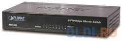 PLANET 8-Port 10/100Mbps Fast Ethernet Switch, Metal