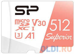 Флеш карта microSD 512GB Silicon Power Superior A1 microSDXC Class 10 UHS-I U3 100 / 80 Mb / s (SD адаптер)