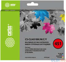 Картридж струйный Cactus CS-CLI451BK/M/C/Y ///пурпурный набор (40.8мл) для Canon MG6340/5440/IP7240