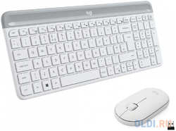 LOGITECH Slim Wireless Keyboard and Mouse Combo MK470 - OFFWHITE - RUS - 2.4GHZ - INTNL (920-009207)