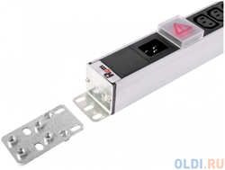 ЦМО Вертикальный блок розеток Rem-16 с выкл., 14 IEC 60320 C13, 10 C19, вход C20 16A, алюм., 33-38U (R-16-14C13-10C19-V-1420)