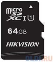 64GB Карта памяти MicroSDXC Hikvision Class 10 UHS-I V30 TLC R / W 92 / 30 MB / s без адаптера. 7 лет гар. (HS-TF-C1/64G)