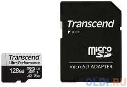 Карта памяти microSDXC Transcend 340S, 128 Гб, UHS-I Class U3 V30 A2, с адаптером (TS128GUSD340S)