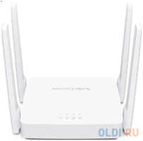 Mercusys AC1200 dual band wireless router, 300Mbpst at 2.4G and 867Mbps at 5G, 1 10 / 100Mbps WAN port + 2 10 / 100Mbps LAN ports, 4 external 5dBi antennas, suppor (AC10-RU)