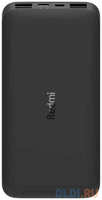 Мобильный аккумулятор Xiaomi Redmi Power Bank PB100LZM Li-Pol 10000mAh 2.4A+2.4A черный 2xUSB (VXN4305GL)